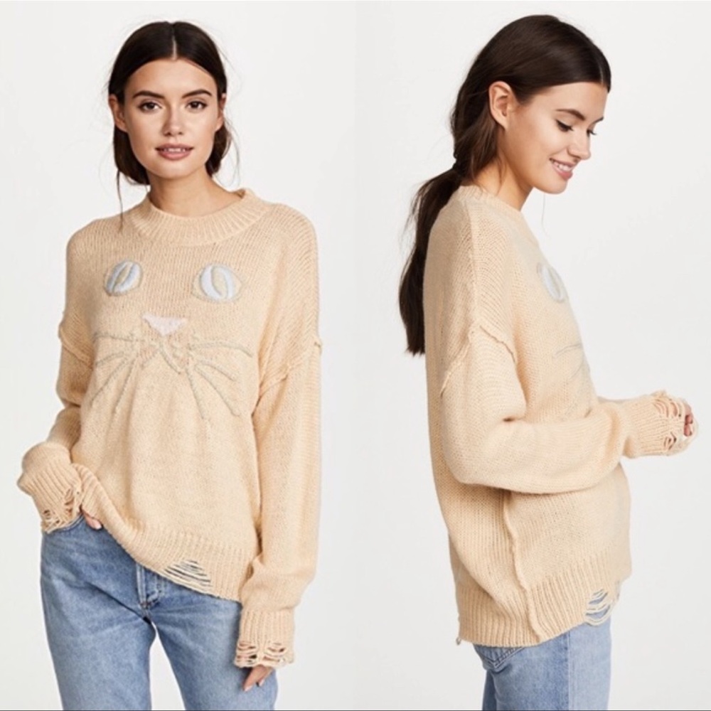 Super soft Wildfox Cat Sweater SZ XS